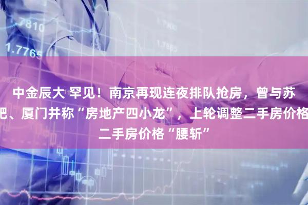 中金辰大 罕见！南京再现连夜排队抢房，曾与苏州、合肥、厦门并称“房地产四小龙”，上轮调整二手房价格“腰斩”