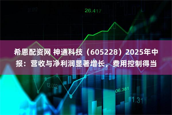希恩配资网 神通科技（605228）2025年中报：营收与净利润显著增长，费用控制得当